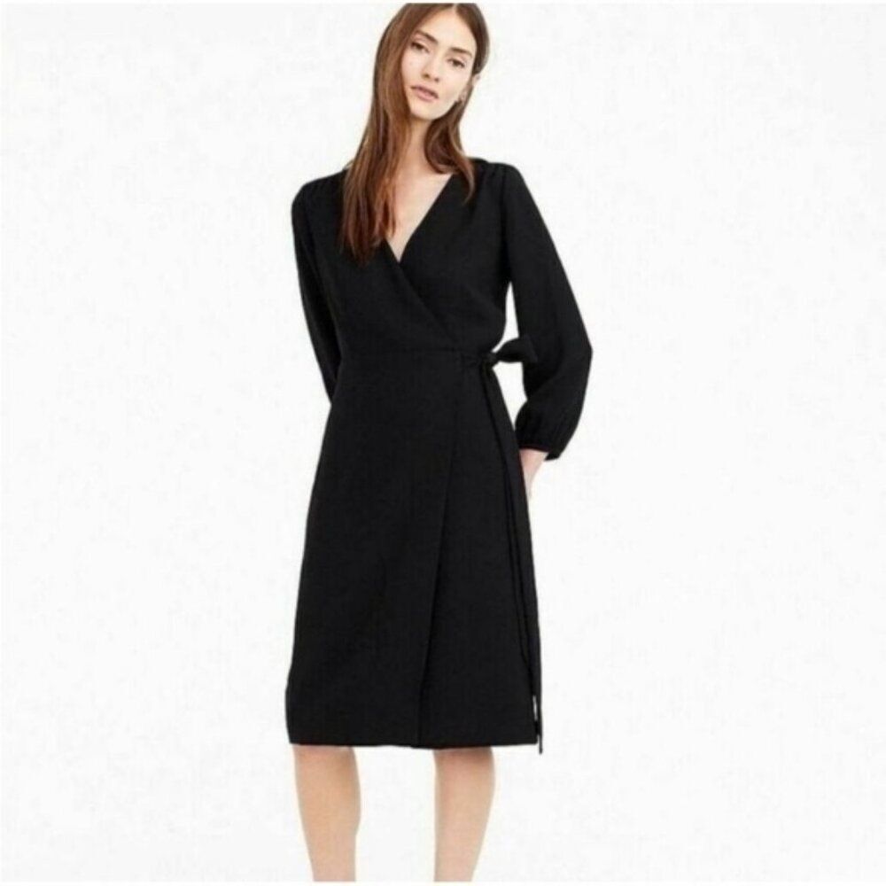 J.Crew Navy Wrap Dress in 365 Crepe Size 4